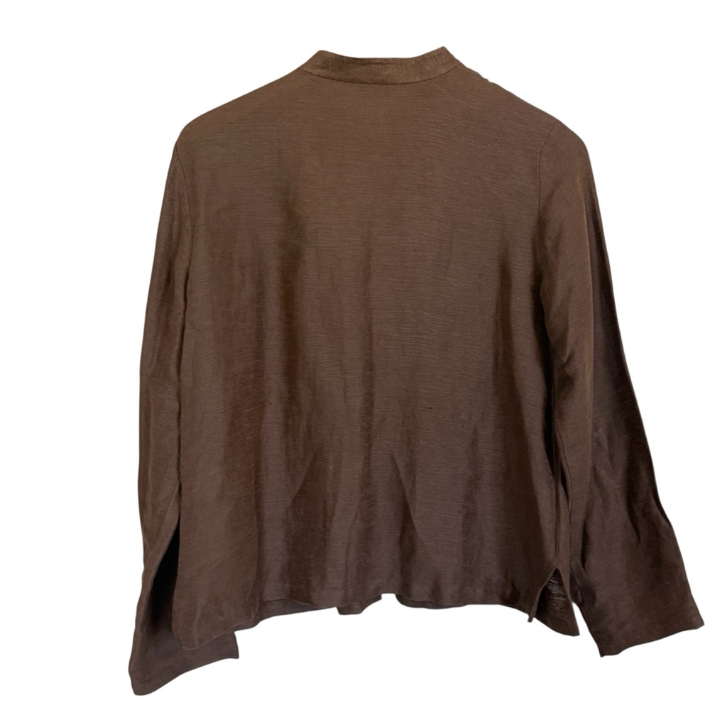 Eileen Fisher Brown Linen Shirt Women’s Size XS - Picture 2 of 11